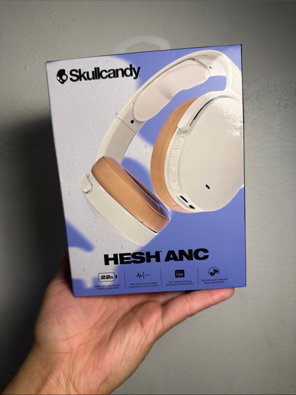 Skullcandy Hesh ANC Wireless Headphones — White & Tan